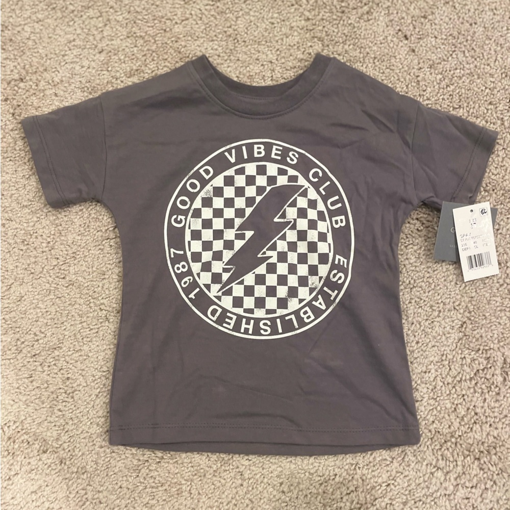 Grayson Mini Good Vibes Gray Kids T-Shirt Size 3T NWT